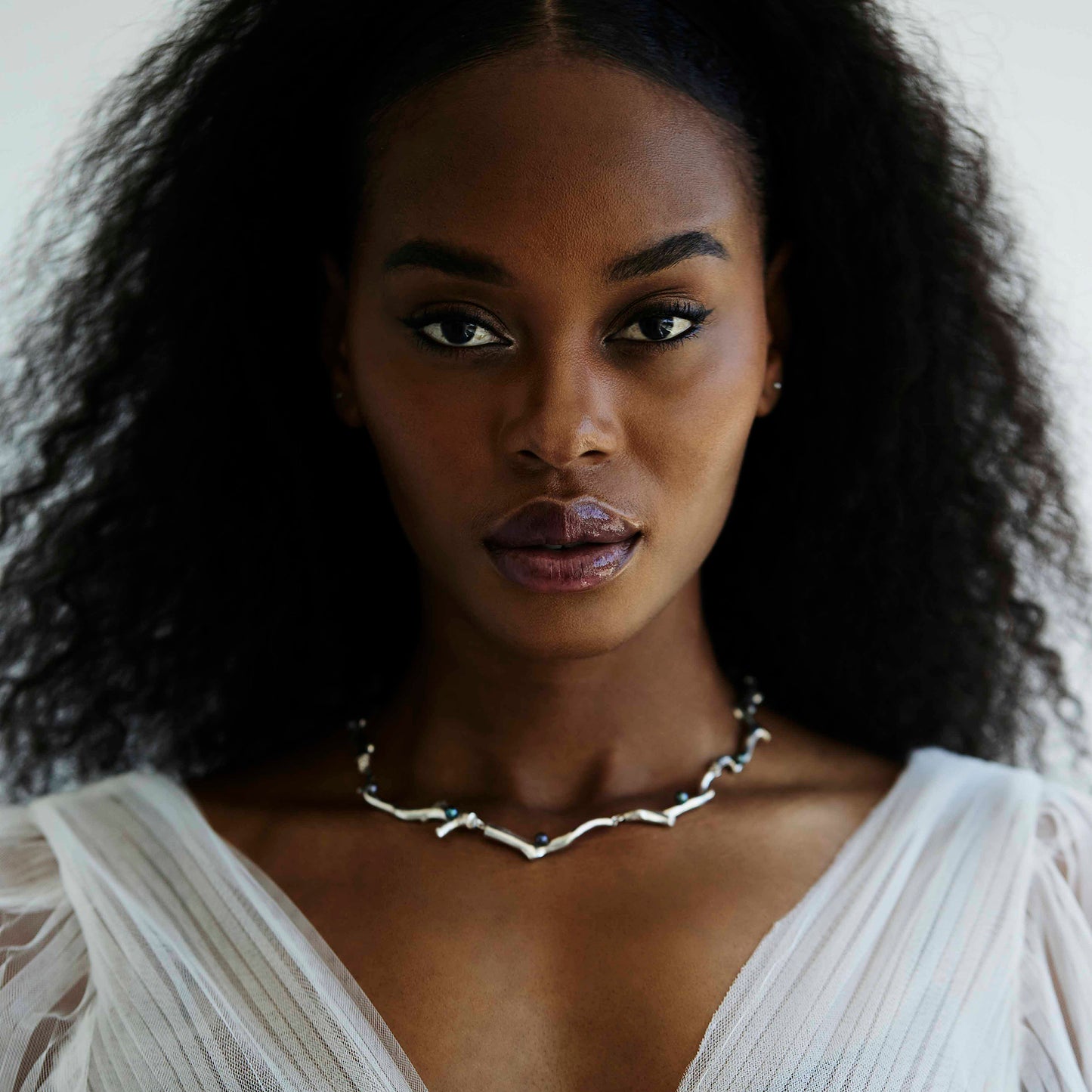 Silver Coral and Black Pearl Necklace | SMITH Jewellery