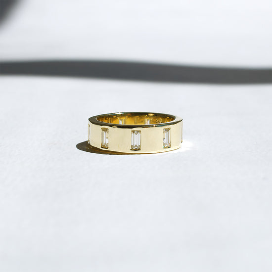 Banded Baguette Ring