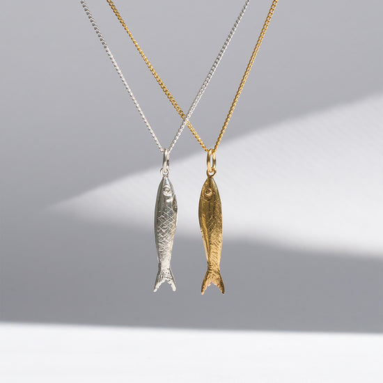 Gold Sardine Charm